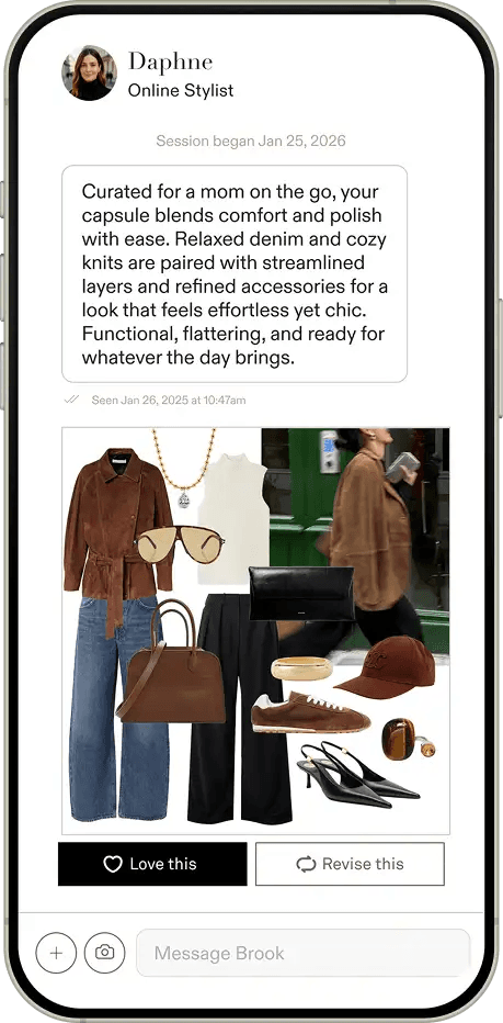 Receive personalized shoppable looks